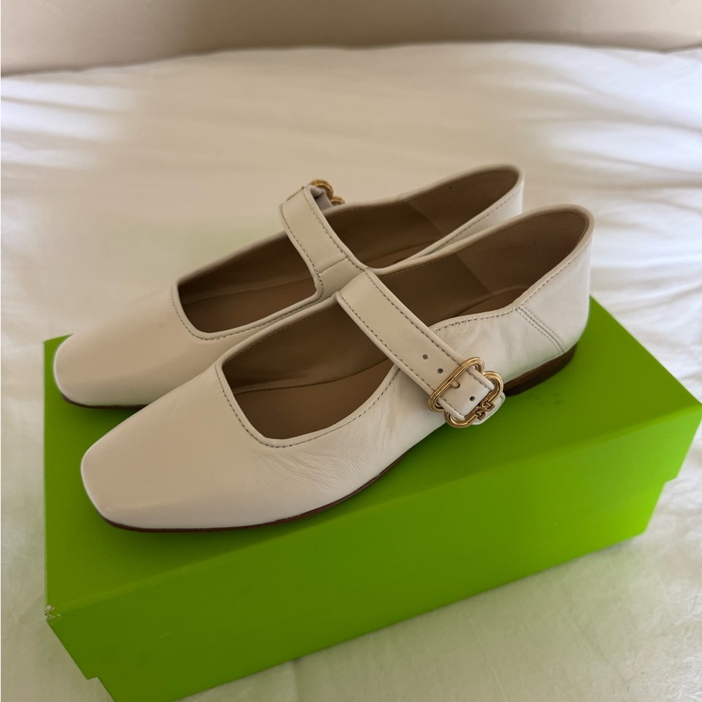Sam Edelman White Mary Jane Flats